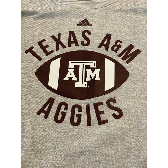 Adidas Texas A&M Univ  Aggies men's sweatshirt XL Grey and Maroon - Picture 5 of 11